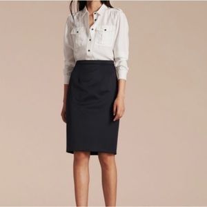 Burberry Black Pencil Skirt US Size 2